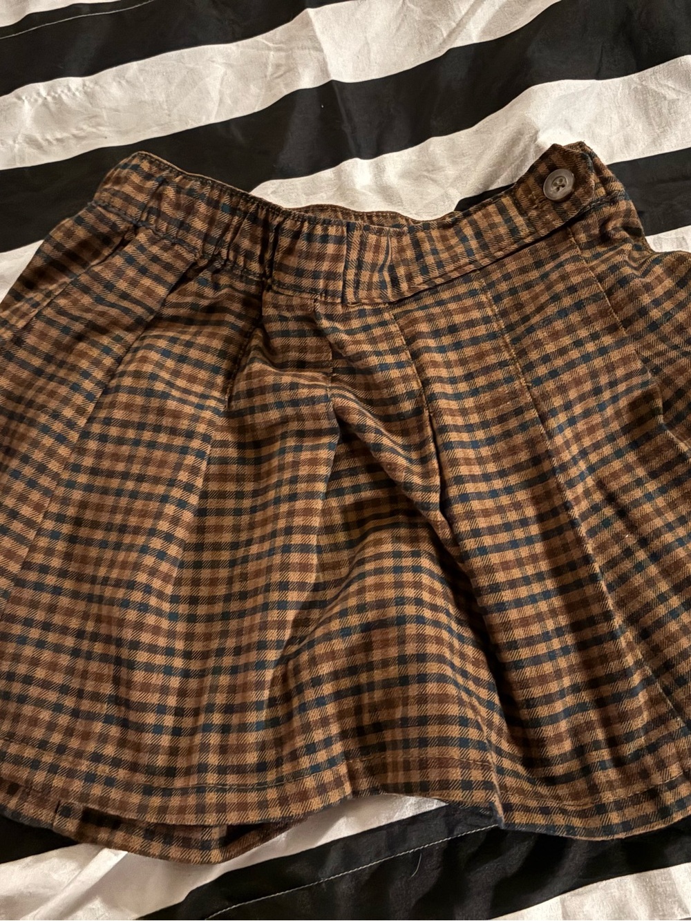 Old Navy Brown and Black Plaid Shirt